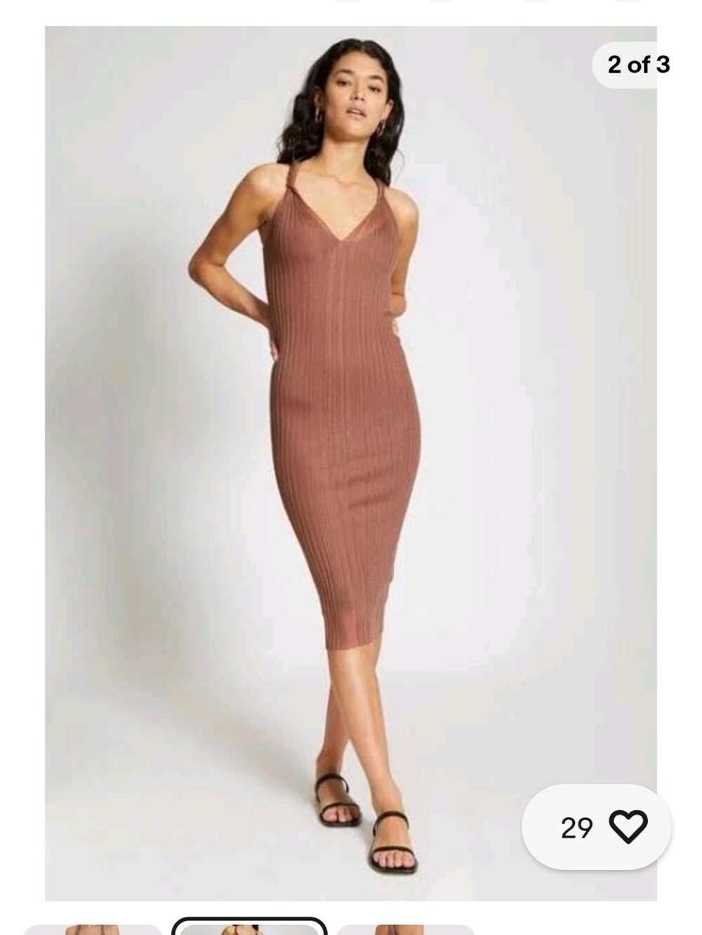 DION LEE Rust-Brown Pleated Maxi Dress - Picture 8 of 9